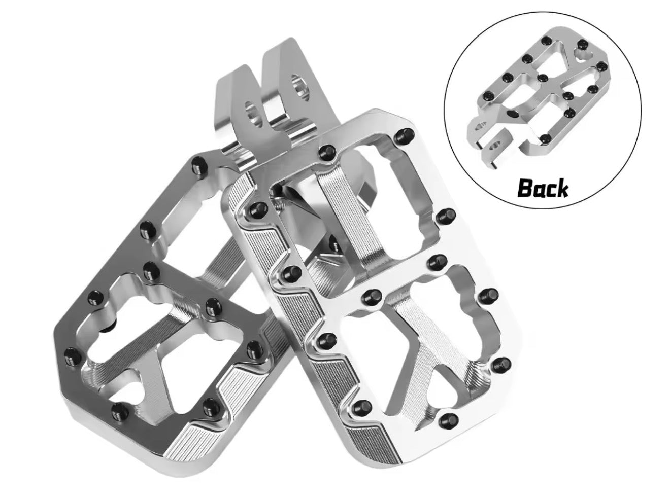 E-moto titanium foot pegs